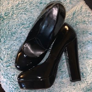 Black Thick 5” High Heeled Shoe—Brand New—F21